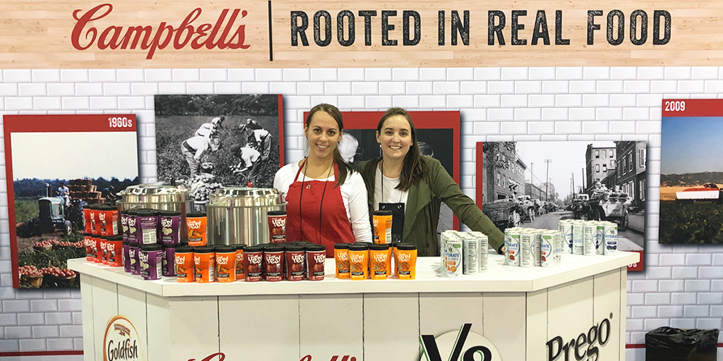 |Demonstrating recipes at FNCE|Giving out samples at FNCE