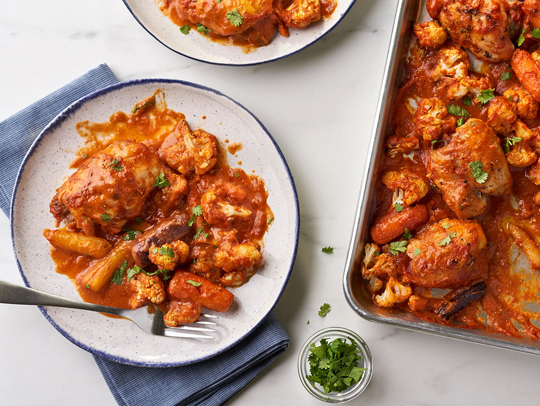 Sheet Pan Indian Butter Chicken