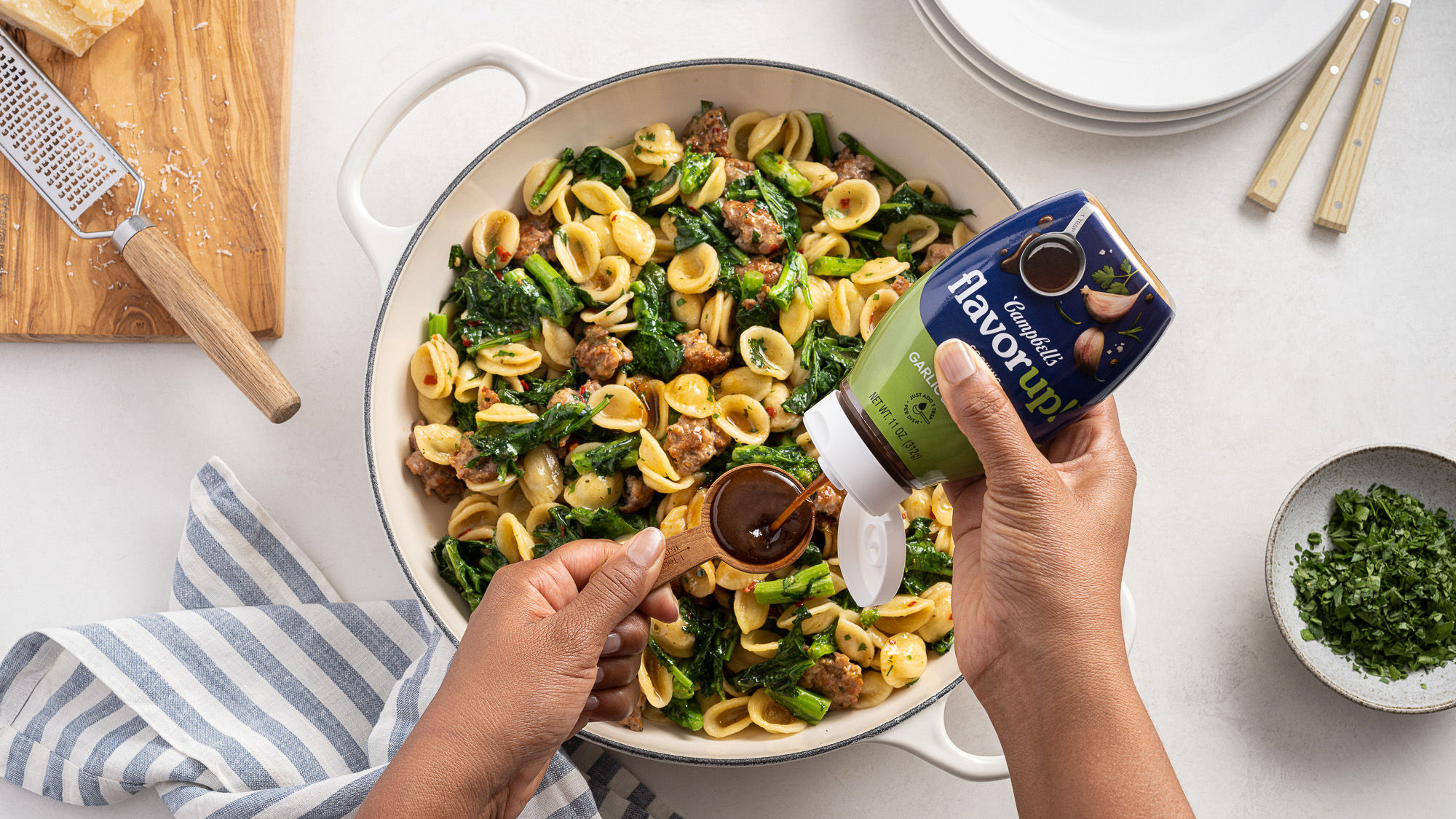 Campbell's FlavorUp! Sausage Broccoli Rabe Orecchiette