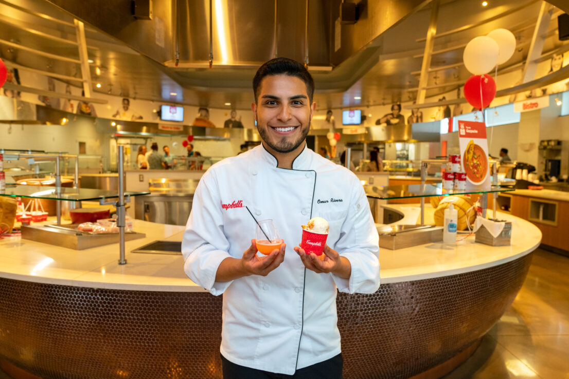 Chef Omar with Campbell's products