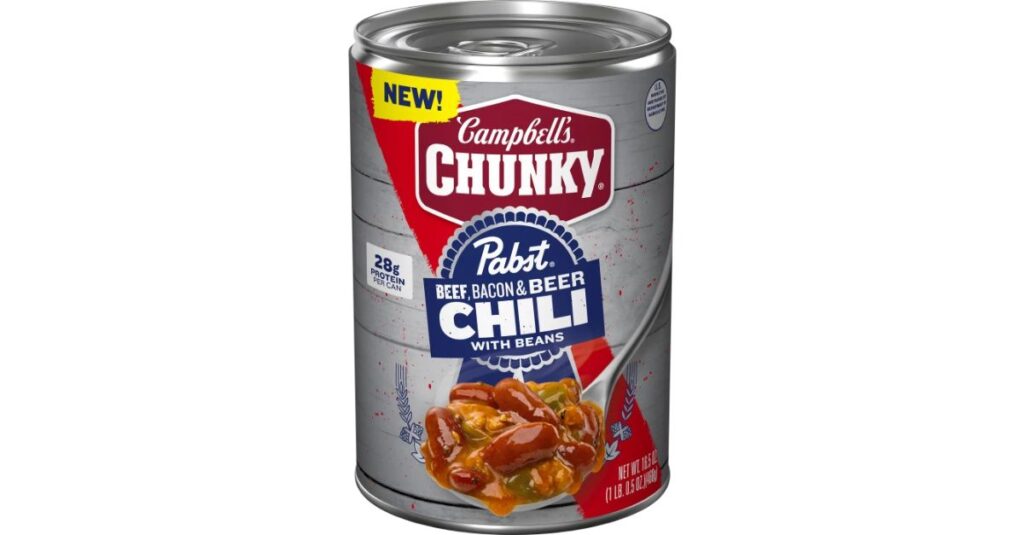 Campbell’s Chunky x Pabst Blue Ribbon Beef, Bacon & Beer Chili with Beans
