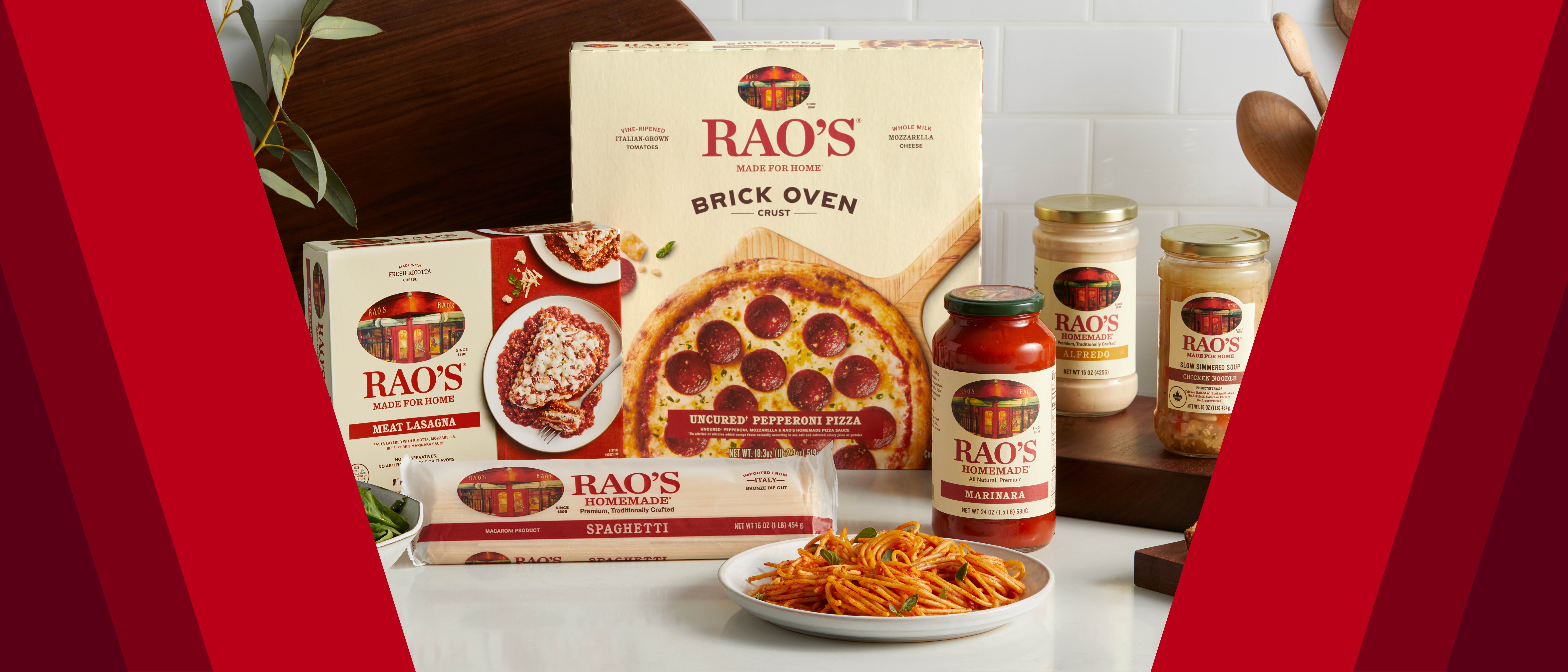 rao's homemade pasta, soup, and sauce