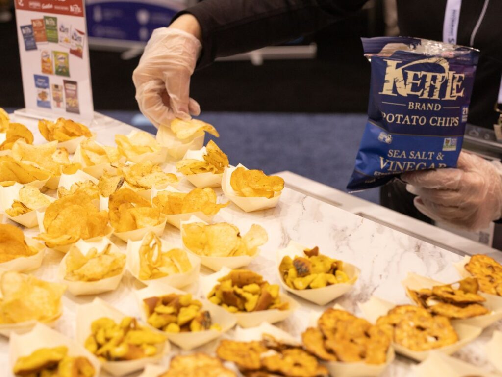 Serving samples of Kettle Brand, Snyder's of Hanover, and Snack Factory snacks to attendees at the National Restaurant Association Show 2026