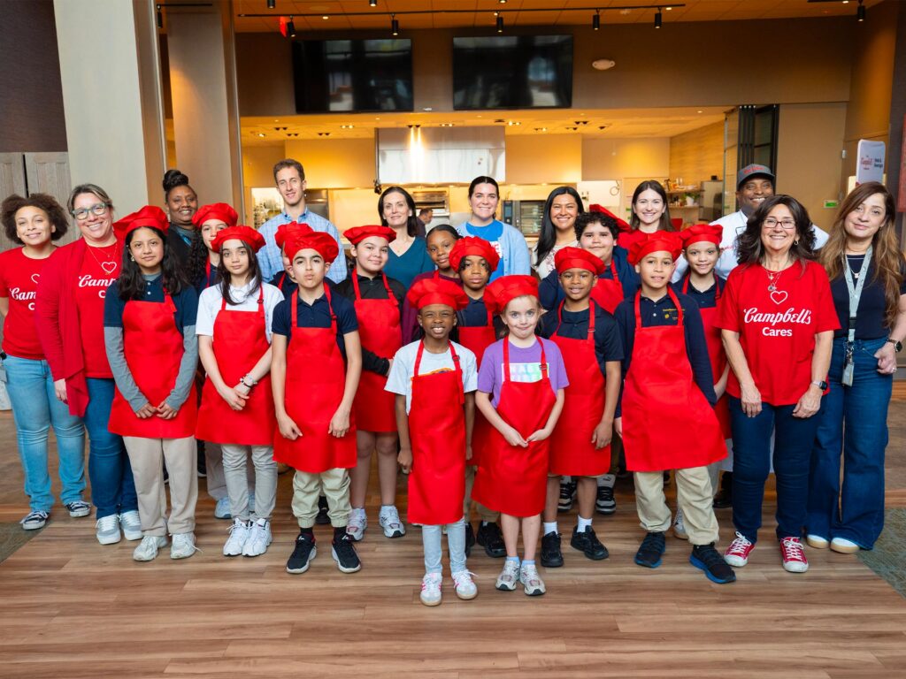 Cooking Matters students at Campbell's headquarters.
